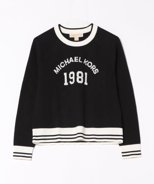 MICHAEL KORS(マイケルコース)の「MK 1981 ロゴ セーター(ニット/セーター・レディース・ブラック・S/M/L)」の1枚目の写真