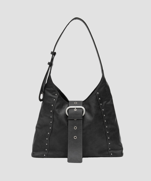 ROLAROLA(ロラロラ)の「STUD LEATHER SHOULDER BAG BLACK(ショルダーバッグ・レディース・ブラック・FREE)」の2枚目の写真
