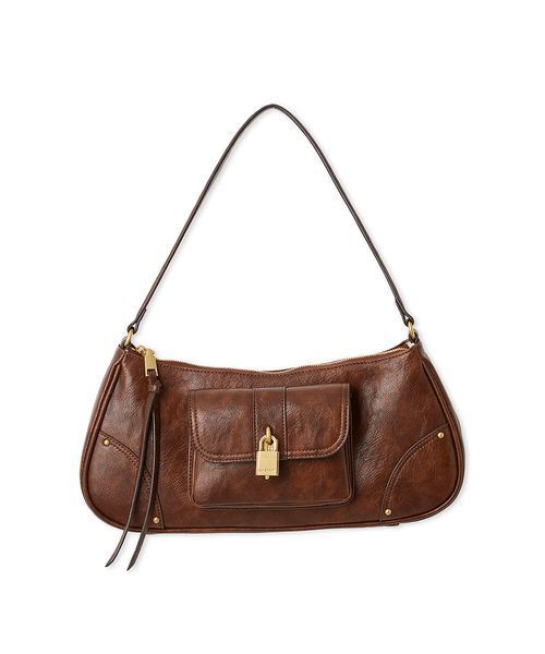 LILY BROWN（リリーブラウン）の「パッドロックホーボーバッグ（ハンドバッグ・レディース・イエロー/ブラウン/ブルー・F）」の2枚目の写真