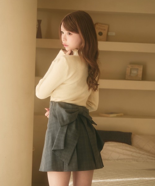 TITTY&CO.（ティティーアンドコー）の「バックリボンスカート（スカート・レディース・グレー/チャコールグレー・SMALL/MEDIUM）」の17枚目の写真