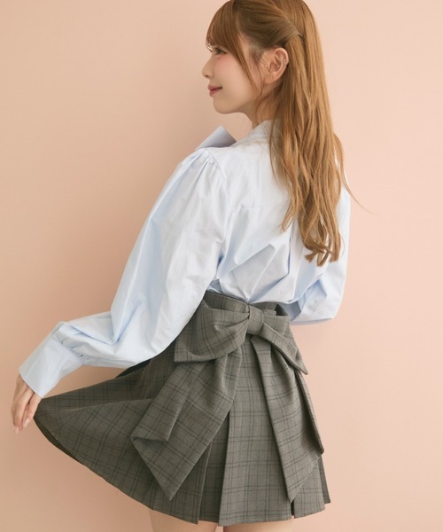 TITTY&CO.（ティティーアンドコー）の「バックリボンスカート（スカート・レディース・グレー/チャコールグレー・SMALL/MEDIUM）」の18枚目の写真