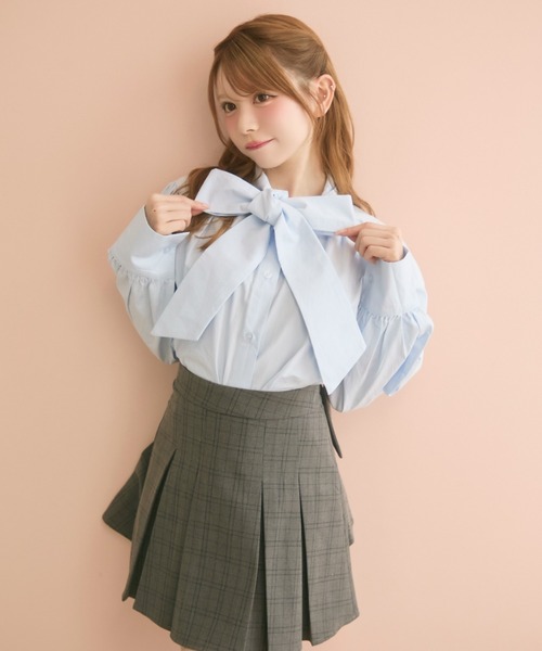 TITTY&CO.（ティティーアンドコー）の「バックリボンスカート（スカート・レディース・グレー/チャコールグレー・SMALL/MEDIUM）」の21枚目の写真