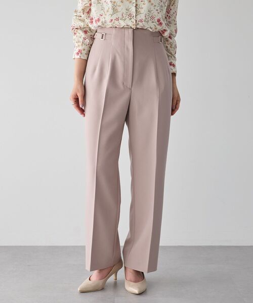 YECCA VECCA（イェッカヴェッカ）の「サイドベルテッドハイウエストパンツ（その他パンツ・レディース・アイボリー/ベージュ/ミント/ネイビー・S/M/M-L）」の2枚目の写真