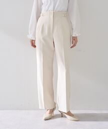 YECCA VECCA | サイドベルテッドハイウエストパンツ(その他パンツ)