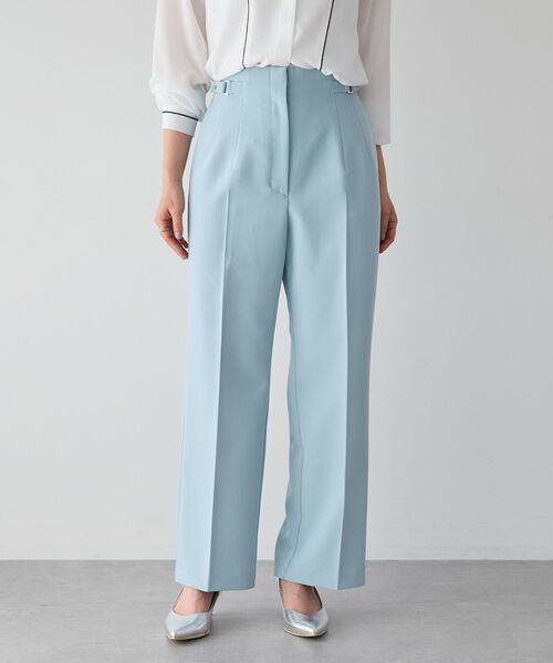 YECCA VECCA（イェッカヴェッカ）の「サイドベルテッドハイウエストパンツ（その他パンツ・レディース・アイボリー/ベージュ/ミント/ネイビー・S/M/M-L）」の3枚目の写真