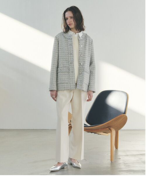 YECCA VECCA（イェッカヴェッカ）の「サイドベルテッドハイウエストパンツ（その他パンツ・レディース・アイボリー/ベージュ/ミント/ネイビー・S/M/M-L）」の6枚目の写真