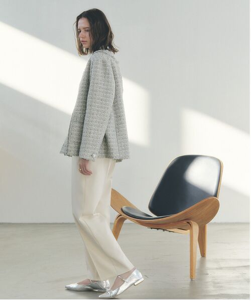 YECCA VECCA（イェッカヴェッカ）の「サイドベルテッドハイウエストパンツ（その他パンツ・レディース・アイボリー/ベージュ/ミント/ネイビー・S/M/M-L）」の7枚目の写真