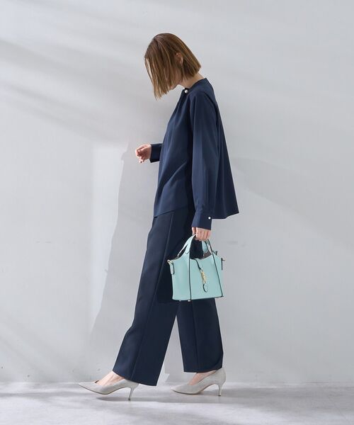 YECCA VECCA（イェッカヴェッカ）の「サイドベルテッドハイウエストパンツ（その他パンツ・レディース・アイボリー/ベージュ/ミント/ネイビー・S/M/M-L）」の21枚目の写真