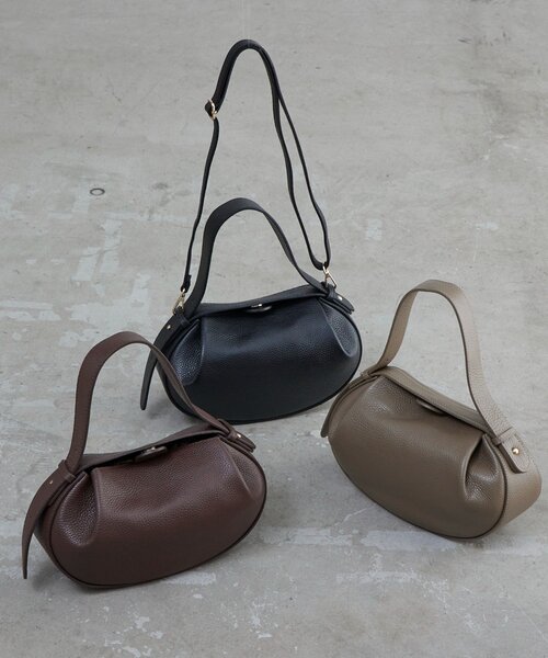 Lui's（ルイス）の「MILLELA FIRENZE / ベルトハンドバッグ（トートバッグ・レディース・ブラック/ダークブラウン/モカ・FREE）」の19枚目の写真