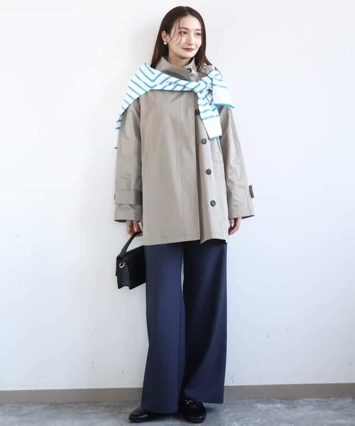 MK MICHEL KLEIN(エムケーミッシェルクラン)の「テントライン ツイルコート/洗える(トレンチコート・レディース・ベージュ/モカ・38)」の8枚目の写真