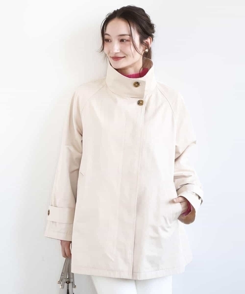 MK MICHEL KLEIN(エムケーミッシェルクラン)の「テントライン ツイルコート/洗える(トレンチコート・レディース・ベージュ/モカ・38)」の10枚目の写真