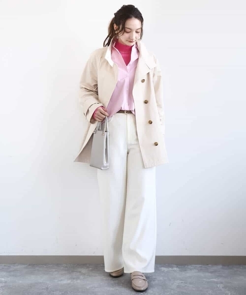 MK MICHEL KLEIN(エムケーミッシェルクラン)の「テントライン ツイルコート/洗える(トレンチコート・レディース・ベージュ/モカ・38)」の21枚目の写真