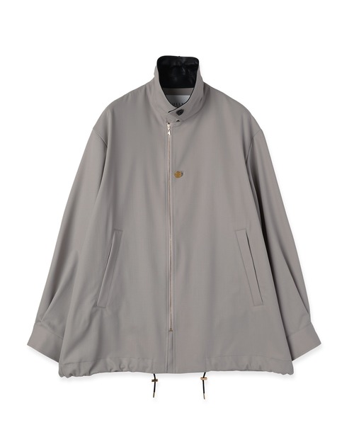 CULLNI（クルニ）の「Wool Gabardine Zip Up Short Coat（ステンカラーコート・メンズ・ブラック/グレイッシュベージュ・0/1/2）」の3枚目の写真