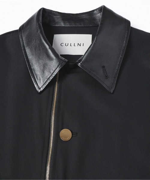 CULLNI（クルニ）の「Wool Gabardine Zip Up Short Coat（ステンカラーコート・メンズ・ブラック/グレイッシュベージュ・0/1/2）」の11枚目の写真