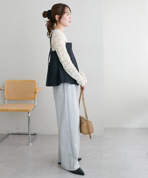 DISCOAT（ディスコート）の「デニムキャミ（キャミソール・レディース・ネイビー/ブラック・FREE）」の5枚目の写真