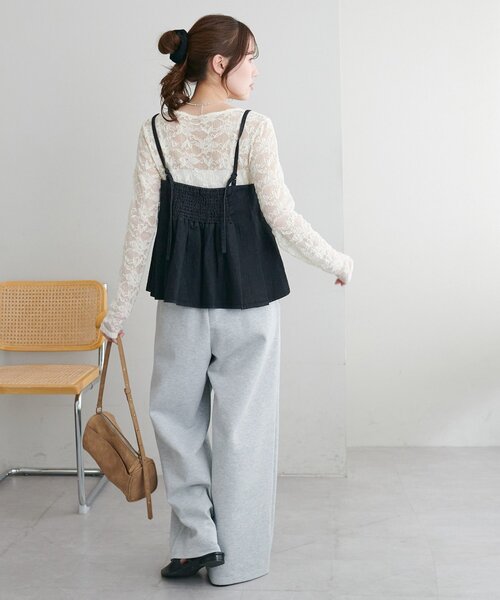 DISCOAT（ディスコート）の「デニムキャミ（キャミソール・レディース・ネイビー/ブラック・FREE）」の7枚目の写真