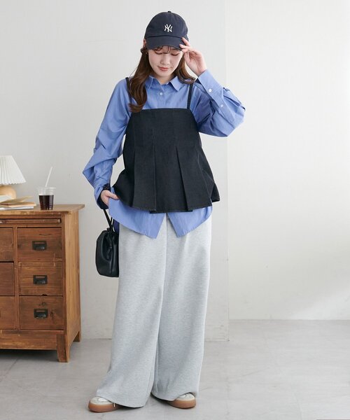 DISCOAT（ディスコート）の「デニムキャミ（キャミソール・レディース・ネイビー/ブラック・FREE）」の10枚目の写真