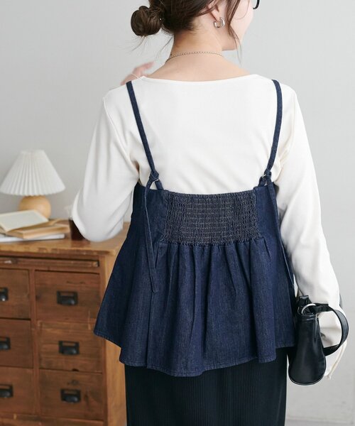 DISCOAT（ディスコート）の「デニムキャミ（キャミソール・レディース・ネイビー/ブラック・FREE）」の20枚目の写真