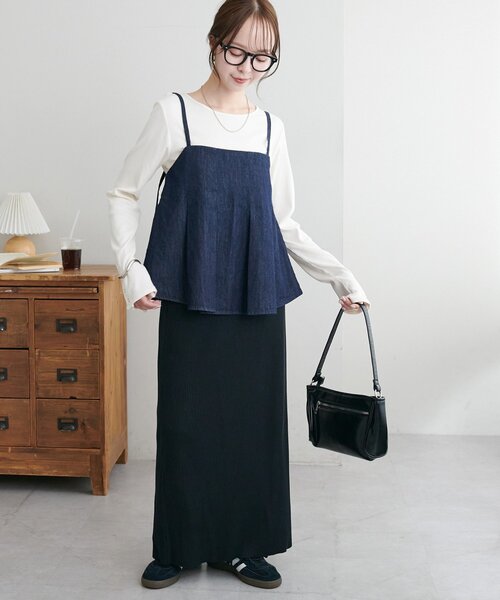 DISCOAT（ディスコート）の「デニムキャミ（キャミソール・レディース・ネイビー/ブラック・FREE）」の22枚目の写真