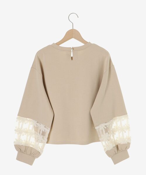 le.coeur blanc（ルクールブラン）の「《WEB限定アイテム》袖レースダンボールスウェット（スウェット・レディース・オフホワイト・38）」の5枚目の写真