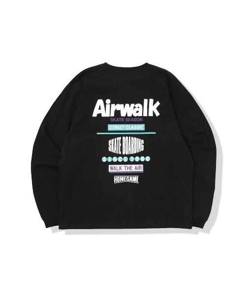 HOMEGAME(ホームゲーム)の「エアウォーク 【AIRWALK 】× ホームゲーム 【HOMEGAME】- ロンT 【LS TEE BLACK HGAW2402】(Tシャツ/カットソー・メンズ・ブラック・MEDIUM/X-LARGE/LARGE)」の2枚目の写真