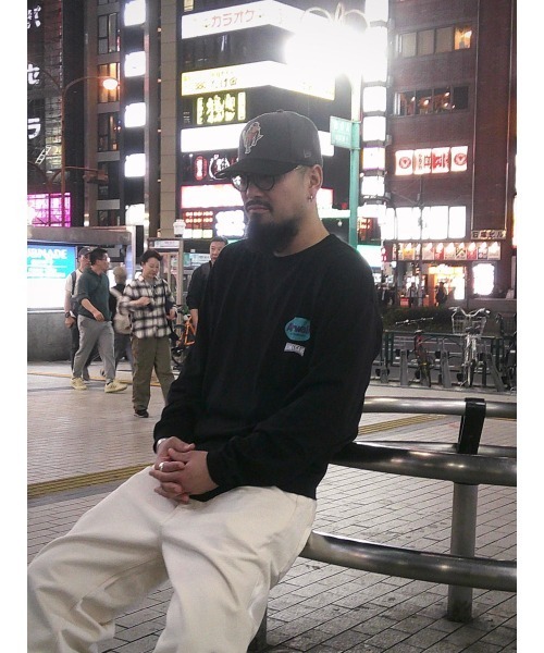 HOMEGAME(ホームゲーム)の「エアウォーク 【AIRWALK 】× ホームゲーム 【HOMEGAME】- ロンT 【LS TEE BLACK HGAW2402】(Tシャツ/カットソー・メンズ・ブラック・MEDIUM/X-LARGE/LARGE)」の3枚目の写真