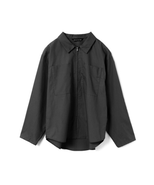 mizuiroind(ミズイロインド)の「mizuiro ind ジップシャツ(シャツ/ブラウス・レディース・ベージュ/オフホワイト/ブルー/ブラック・FREE)」の2枚目の写真