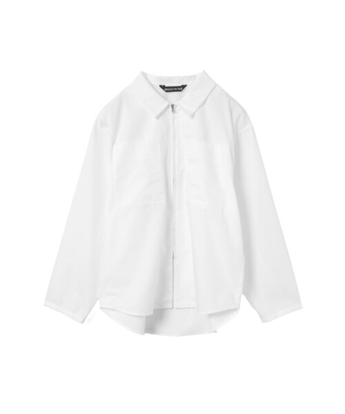 mizuiroind(ミズイロインド)の「mizuiro ind ジップシャツ(シャツ/ブラウス・レディース・ベージュ/オフホワイト/ブルー/ブラック・FREE)」の5枚目の写真