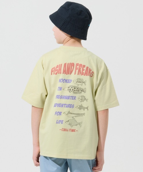 KRIFF MAYER Kid's Collection（クリフメイヤーキッズコレクション）の「【綿100％】天竺プリントTEE(釣り)（Tシャツ/カットソー・キッズ・ライトグリーン/チャコール/パープル/オフホワイト・150/140/130/120/170/160）」の3枚目の写真