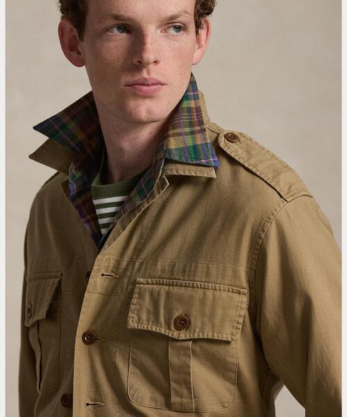 POLO RALPH LAUREN（ポロ ラルフ ローレン）の「クラシック フィット テクスチャード オーバーシャツ（シャツ/ブラウス・メンズ・ブラウン系3・L/M/S/XL/XS/XXL）」の5枚目の写真