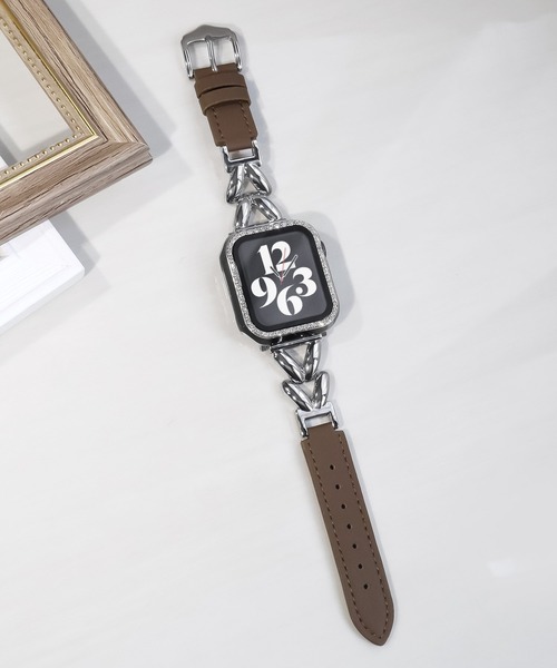Urban Coral(アーバンコーラル)の「Apple Watch Band / アップルウォッチ リーフデザインレザーバンド / Urban Coral(デジタル腕時計・レディース・ブラウン系その他/ホワイト系その他/ベージュ系その他・40mm)」の2枚目の写真