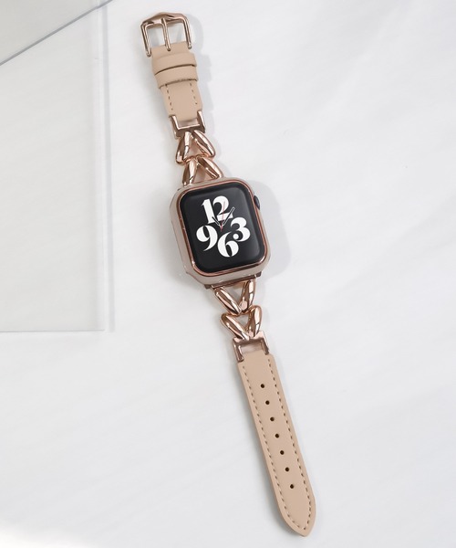 Urban Coral(アーバンコーラル)の「Apple Watch Band / アップルウォッチ リーフデザインレザーバンド / Urban Coral(デジタル腕時計・レディース・ブラウン系その他/ホワイト系その他/ベージュ系その他・40mm)」の3枚目の写真