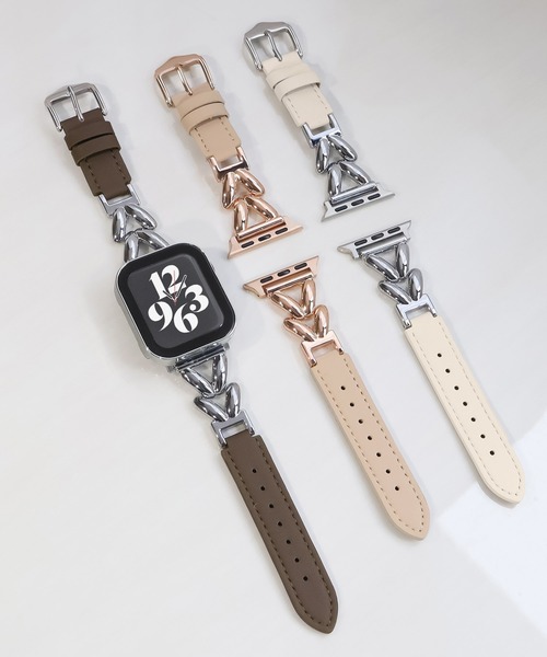 Urban Coral(アーバンコーラル)の「Apple Watch Band / アップルウォッチ リーフデザインレザーバンド / Urban Coral(デジタル腕時計・レディース・ブラウン系その他/ホワイト系その他/ベージュ系その他・40mm)」の4枚目の写真