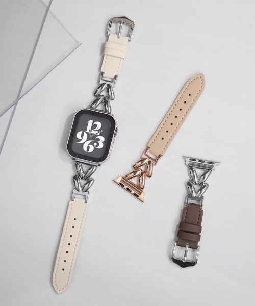 Urban Coral(アーバンコーラル)の「Apple Watch Band / アップルウォッチ リーフデザインレザーバンド / Urban Coral(デジタル腕時計・レディース・ブラウン系その他/ホワイト系その他/ベージュ系その他・40mm)」の6枚目の写真