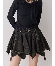 jouetie | アシメヘムデニムミニスカート(デニムスカート)