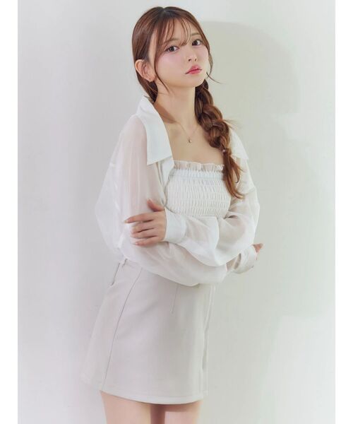 EATME（イートミー）の「BACKレースアップハイウエストスカート（スカート・レディース・グレー/ブラック・SMALL/MEDIUM）」の4枚目の写真