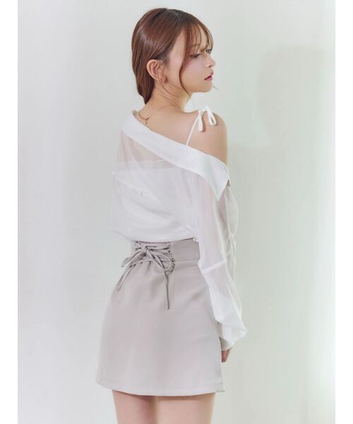 EATME（イートミー）の「BACKレースアップハイウエストスカート（スカート・レディース・グレー/ブラック・SMALL/MEDIUM）」の6枚目の写真