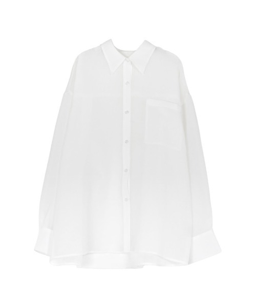 Re:EDIT（リエディ）の「[2026S/S COLLECTION]2WAYシャイニーシアーシャツ（シャツ/ブラウス・レディース・ホワイト/ミント/ブルー/グレー・LARGE/MEDIUM）」の18枚目の写真