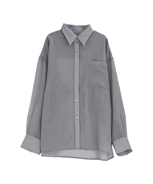 Re:EDIT（リエディ）の「[2026S/S COLLECTION]2WAYシャイニーシアーシャツ（シャツ/ブラウス・レディース・ホワイト/ミント/ブルー/グレー・LARGE/MEDIUM）」の19枚目の写真