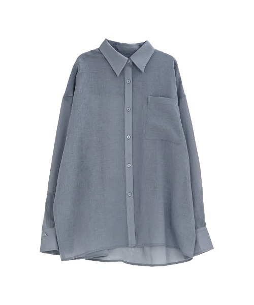 Re:EDIT（リエディ）の「[2026S/S COLLECTION]2WAYシャイニーシアーシャツ（シャツ/ブラウス・レディース・ホワイト/ミント/ブルー/グレー・LARGE/MEDIUM）」の21枚目の写真