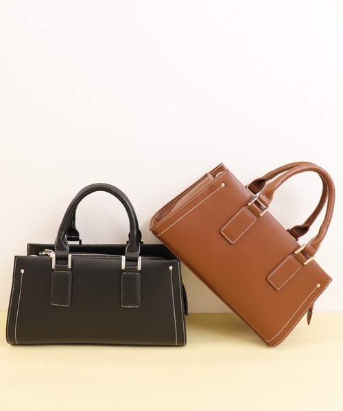 artemis by DIANA（アルテミスバイダイアナ）の「ショルダーベルト付属 2WAYスカーフリボンバッグ（ハンドバッグ・レディース・ホワイト/ブラウン/イエロー/ブラック・FREE）」の2枚目の写真