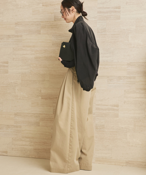 plage（プラージュ）の「《追加》R’IAM Super wide CHINO パンツ 2（チノパンツ・レディース・ベージュ・38/36/34/32）」の19枚目の写真