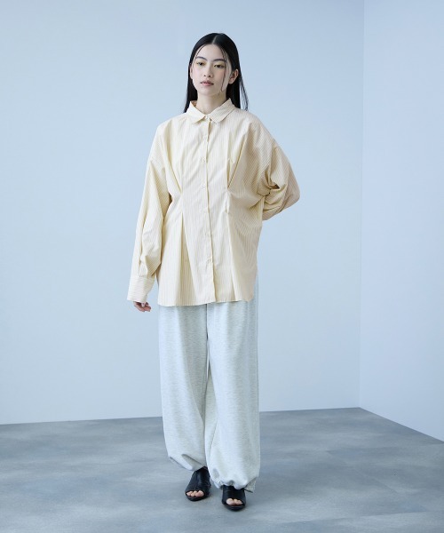 VICKY(ビッキー)の「ストライプウエストタックシャツ≪手洗い可能≫(シャツ/ブラウス・レディース・ピンク系その他/ブルー系その他/イエロー系その他・M)」の20枚目の写真