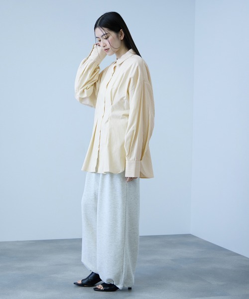 VICKY(ビッキー)の「ストライプウエストタックシャツ≪手洗い可能≫(シャツ/ブラウス・レディース・ピンク系その他/ブルー系その他/イエロー系その他・M)」の21枚目の写真
