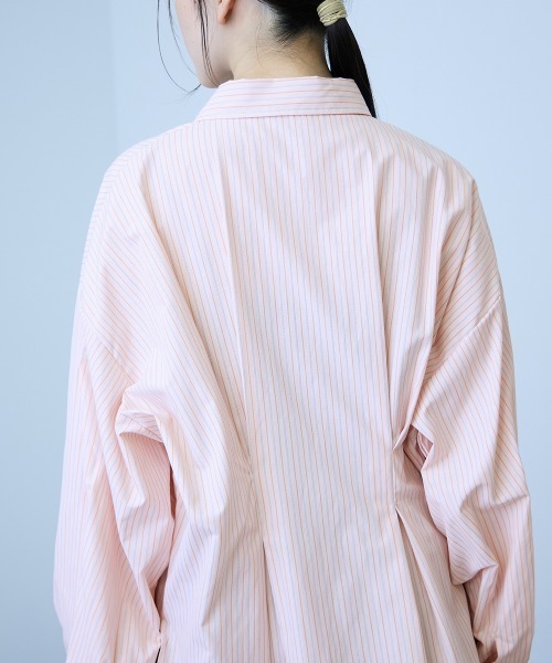 VICKY(ビッキー)の「ストライプウエストタックシャツ≪手洗い可能≫(シャツ/ブラウス・レディース・ピンク系その他/ブルー系その他/イエロー系その他・M)」の13枚目の写真