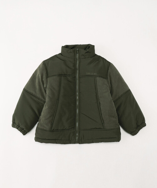 COMME CA ISM(コムサイズム)の「タフタ×スエードタッチ 中綿ブルゾン(ブルゾン・キッズ・カーキ/グレイッシュベージュ・100cm/110cm/120cm/130cm/140cm/150cm)」の1枚目の写真