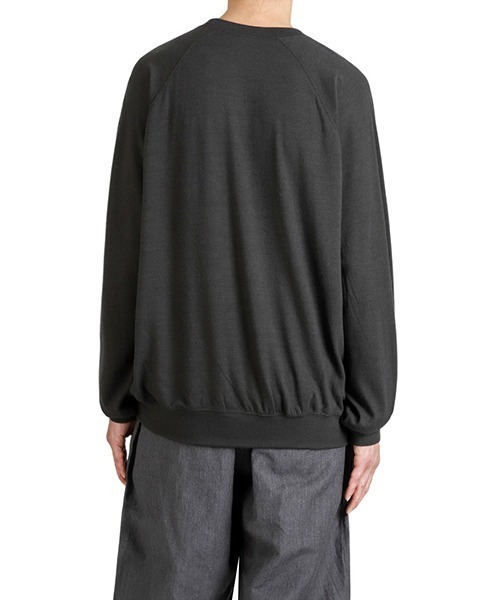 GOLD（ゴールド）の「GOLD / ゴールド：Super 140s WASHBLE WOOL RAGLAN CREW NECK SHIRT：25B-GL69413[MUS]（Tシャツ/カットソー・メンズ・チャコールグレー・L/M）」の7枚目の写真