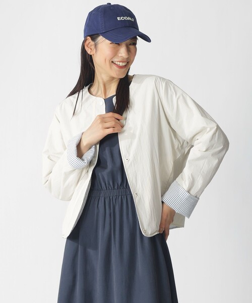 ECOALF(エコアルフ)の「GABI リバーシブル ジャケット / GABI JACKET WOMAN(ブルゾン・レディース・ブラウン系その他4/ブルー系その他2/ホワイト系その他・S)」の7枚目の写真