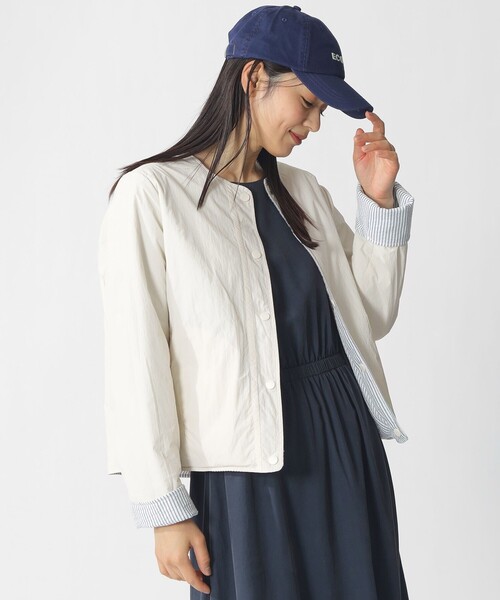 ECOALF(エコアルフ)の「GABI リバーシブル ジャケット / GABI JACKET WOMAN(ブルゾン・レディース・ブラウン系その他4/ブルー系その他2/ホワイト系その他・S)」の8枚目の写真