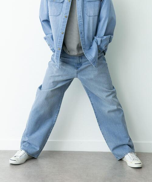 RED KAP（レッドキャップ）の「『別注』RED KAP×Sonny Label　ワイドデニムパンツ（デニムパンツ・メンズ・インディゴブルー/ライトインディゴブルー・LARGE/MEDIUM）」の6枚目の写真